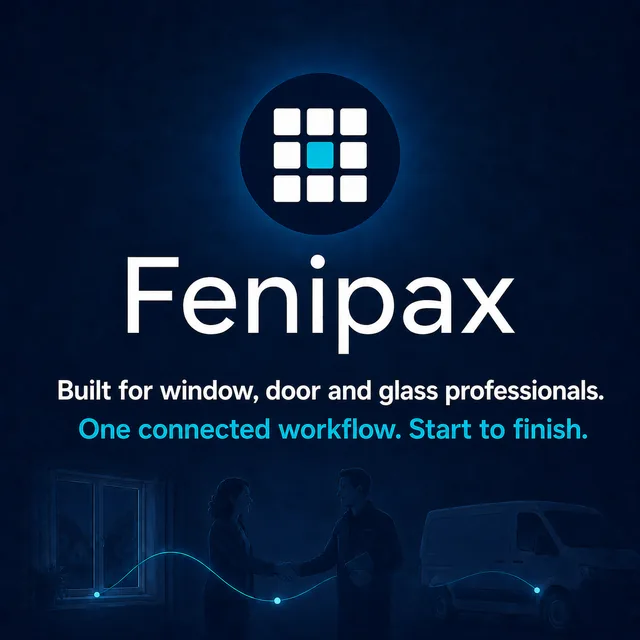 Fenipax — built for window, door and glass professionals, one connected workflow from start to finish